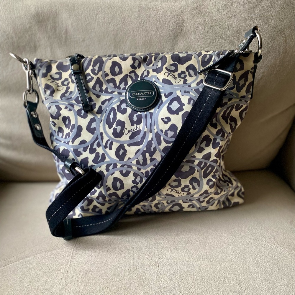 Coach Print Microfiber Crossbody